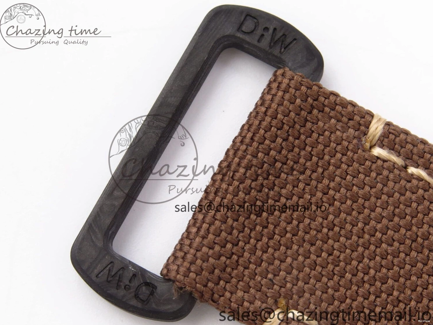 MiroTime 0118 Refined Daytona DIW “DESERT EAGLE”  White Carbon DIWF 1:1 Best Edition Cream Brown Dial on Brown Nylon Strap SH 1074